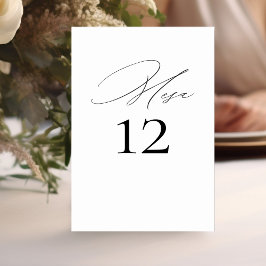 Numeração De Mesa Numero de Mesa Boda Elegante Caligrafía