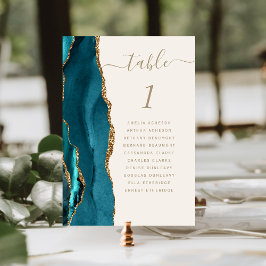 Numeração De Mesa Número de Mesa Casamento Ágata Dourada Marfim