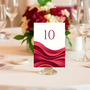 Numeração De Mesa Número de Mesa Casamento Borgonha