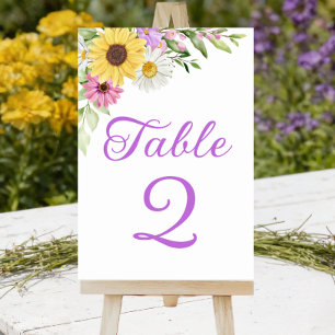 Numeração De Mesa Número de Mesa Casamento Floral Boho Girassol Marg
