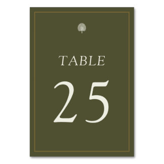 Numeração De Mesa Número de Mesa Casamento Palma Pavão Verde Oliva