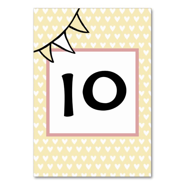 Numeração De Mesa Número de Mesa de Bunting Trator de Casamento de P (Frente)