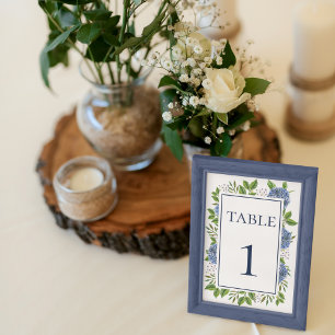 Numeração De Mesa Número de Mesa de Casamento Aquarela Hortênsias Az
