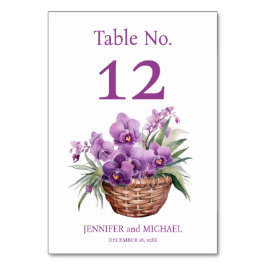 Numeração De Mesa Número de Mesa de Casamento Aquarela Orquídeas Rox