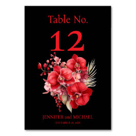 Numeração De Mesa Número de Mesa de Casamento Aquarela Orquídeas Ver