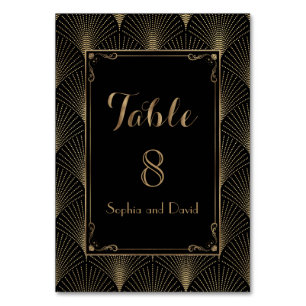 Numeração De Mesa Número de mesa de casamento Art Déco Vintage Great