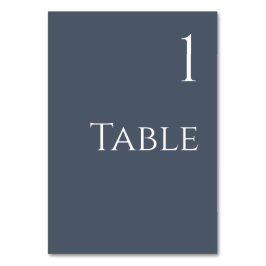 Numeração De Mesa Número de Mesa de Casamento - Azul e Branco