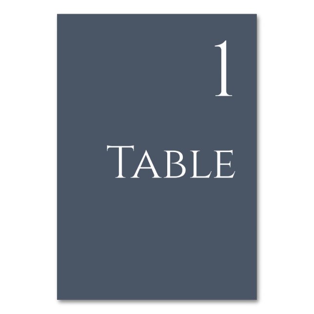 Numeração De Mesa Número de Mesa de Casamento - Azul e Branco (Frente)