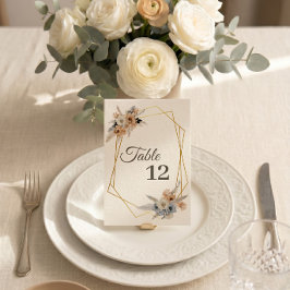 Numeração De Mesa Número de Mesa de Casamento Azul Empoeirado Bege F