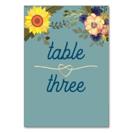 Numeração De Mesa Número de Mesa de Casamento Boho Girassol