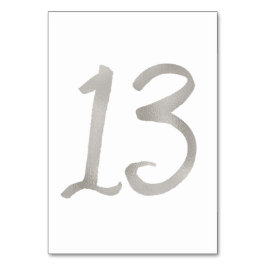 Numeração De Mesa Número de mesa de casamento chic em folha de prata