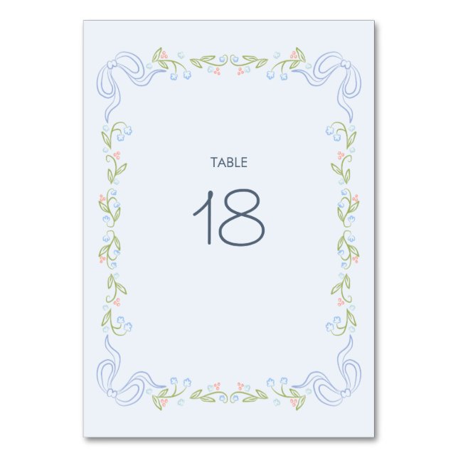 Numeração De Mesa Número de Mesa de Casamento com Fita do Jardim Pas (Frente)