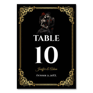Numeração De Mesa Número de mesa de casamento Dark Gothic Halloween