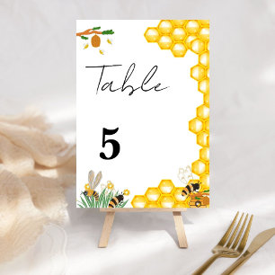 Numeração De Mesa Número de mesa de casamento de abelha melífera min