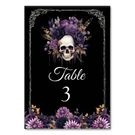 Numeração De Mesa Número de Mesa de Casamento de Halloween Floral Gó