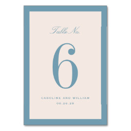 Numeração De Mesa Número de Mesa de Casamento Elegância Clássica Azu