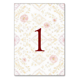 Numeração De Mesa Número de mesa de casamento elegante