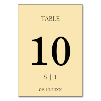 Numeração De Mesa Número de mesa de casamento elegante