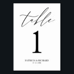 Numeração De Mesa Número de mesa de casamento elegante<br><div class="desc">Um simples e sofisticado cartão de número de mesa com caligrafia. 
____________________________________________________________ 
Nota: Você precisa alterar o número da mesa em cada cartão um de cada vez. Depois de criar um número,  adicione-o ao cartão e,  em seguida,  volte para repetir o processo para cada número desejado.
______________________________________________</div>