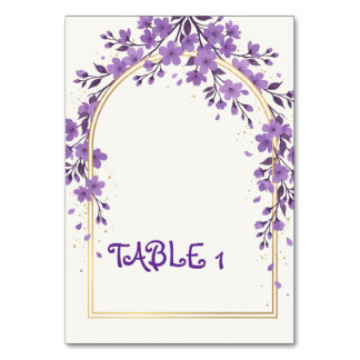 Numeração De Mesa Número de mesa de casamento elegante e aquarela