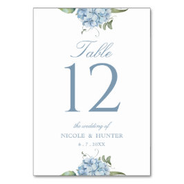 Numeração De Mesa Número de Mesa de Casamento Elegante Hortênsia Azu