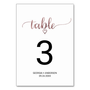 Numeração De Mesa Número de Mesa de Casamento em Caligrafia Dourado 