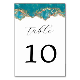 Numeração De Mesa Número de Mesa de Casamento em Mármore Azul e Dour