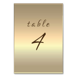 Numeração De Mesa Número de Mesa de Casamento em Ouro Elegante