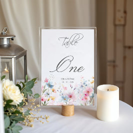 Numeração De Mesa Número de Mesa de Casamento em Prado de Flores Sil