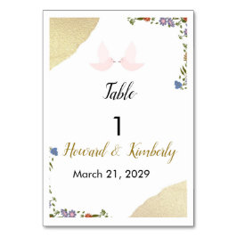 Numeração De Mesa Número de Mesa de Casamento Floral Elegante