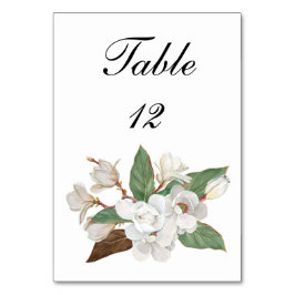 Numeração De Mesa Número de Mesa de Casamento Floral Magnólia Branca