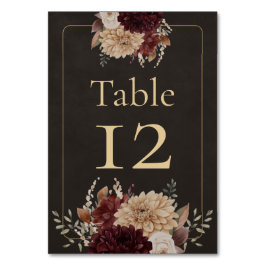 Numeração De Mesa Número de Mesa de Casamento Floral Vintage Witchy