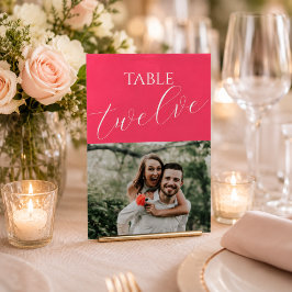 Numeração De Mesa Número de Mesa de Casamento Foto Rosa Quente