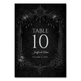 Numeração De Mesa Número de mesa de casamento gótico elegante de Hal