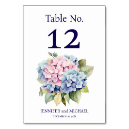Numeração De Mesa Número de Mesa de Casamento Hydrangea
