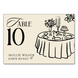 Numeração De Mesa Número de Mesa de Casamento Ilustrado – Jantar Ele