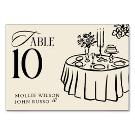 Numeração De Mesa Número de Mesa de Casamento Ilustrado – Jantar Ele