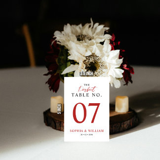 Numeração De Mesa Número de Mesa de Casamento Minimalista e Elegante