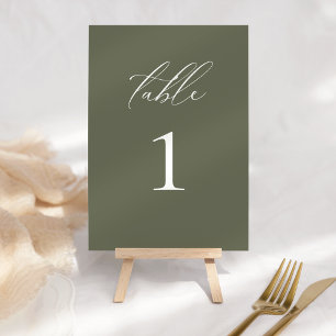 Numeração De Mesa Número de Mesa de Casamento Oliva com Letra Elegan