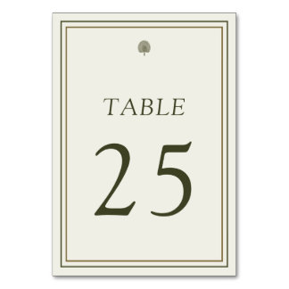 Numeração De Mesa Número de Mesa de Casamento Palma Marfim e Dourado