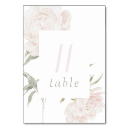 Numeração De Mesa Número de Mesa de Casamento Peônia Beijo Suave Del