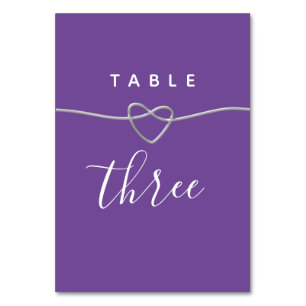 Numeração De Mesa Número de Mesa de Casamento Roxo Elegante