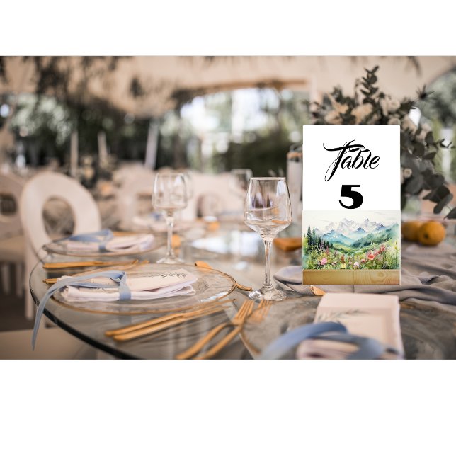 Numeração De Mesa número de mesa de flor selvagem da montanha (Criador carregado)