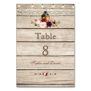 Numeração De Mesa Número de Mesa de Lanterna Floral de Madeira da B
