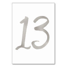 Número de mesa elegante em folha de prata | Mesa 1