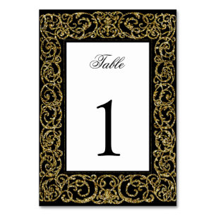 Numeração De Mesa Número de Mesa Elegante para Quinceanera com Traba