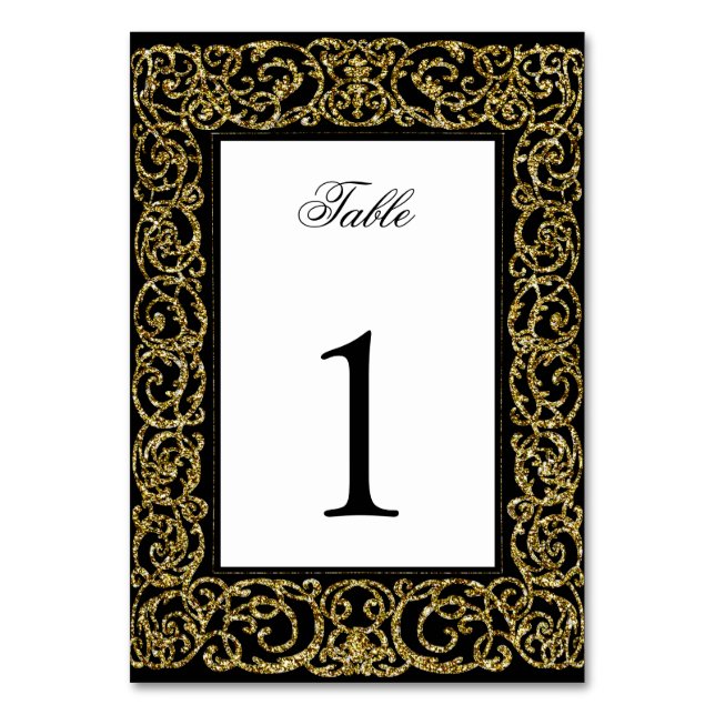 Numeração De Mesa Número de Mesa Elegante para Quinceanera com Traba (Frente)