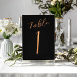Numeração De Mesa Número de mesa elegante preto-branco de cobre de c<br><div class="desc">Placa de mesa de recepção de casamento de rolo metálico de cobre falsa. A cor azul de fundo do marinho da meia-noite é editável. Você pode alterá-lo depois de selecionar o botão PERSONALIZAR MAIS. Você pode encontrar toda a faixa de números ( 1 - 50) aqui: http://bit.ly/2sLMaFh</div>
