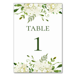 Numeração De Mesa Número de Mesa em Aquarela Floral de Hortênsia Bra