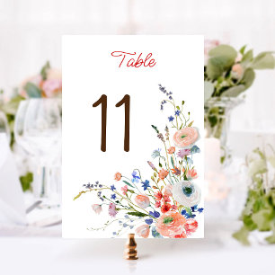 Numeração De Mesa Número de Mesa Floral Elegante